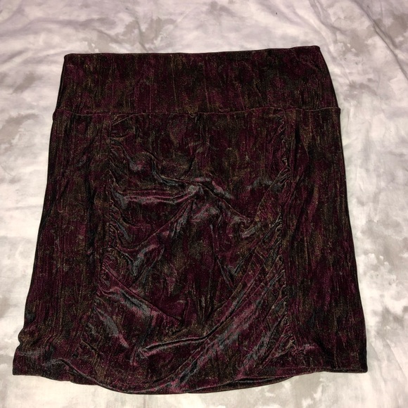 Free People Velvet Ruched Mini Skirt - Picture 5 of 5